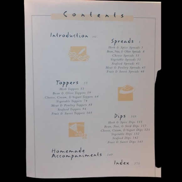 Cookbook Classis & International Spreads Toppers and Dips by Diane Rozas - Picture 3 of 4